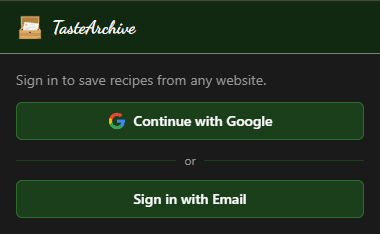 Extension — Sign in