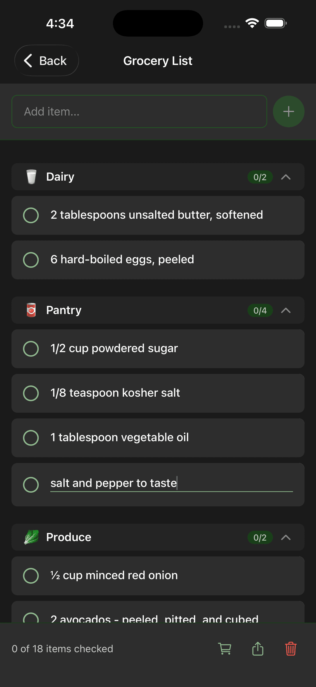 TasteArchive — Smart grocery lists
