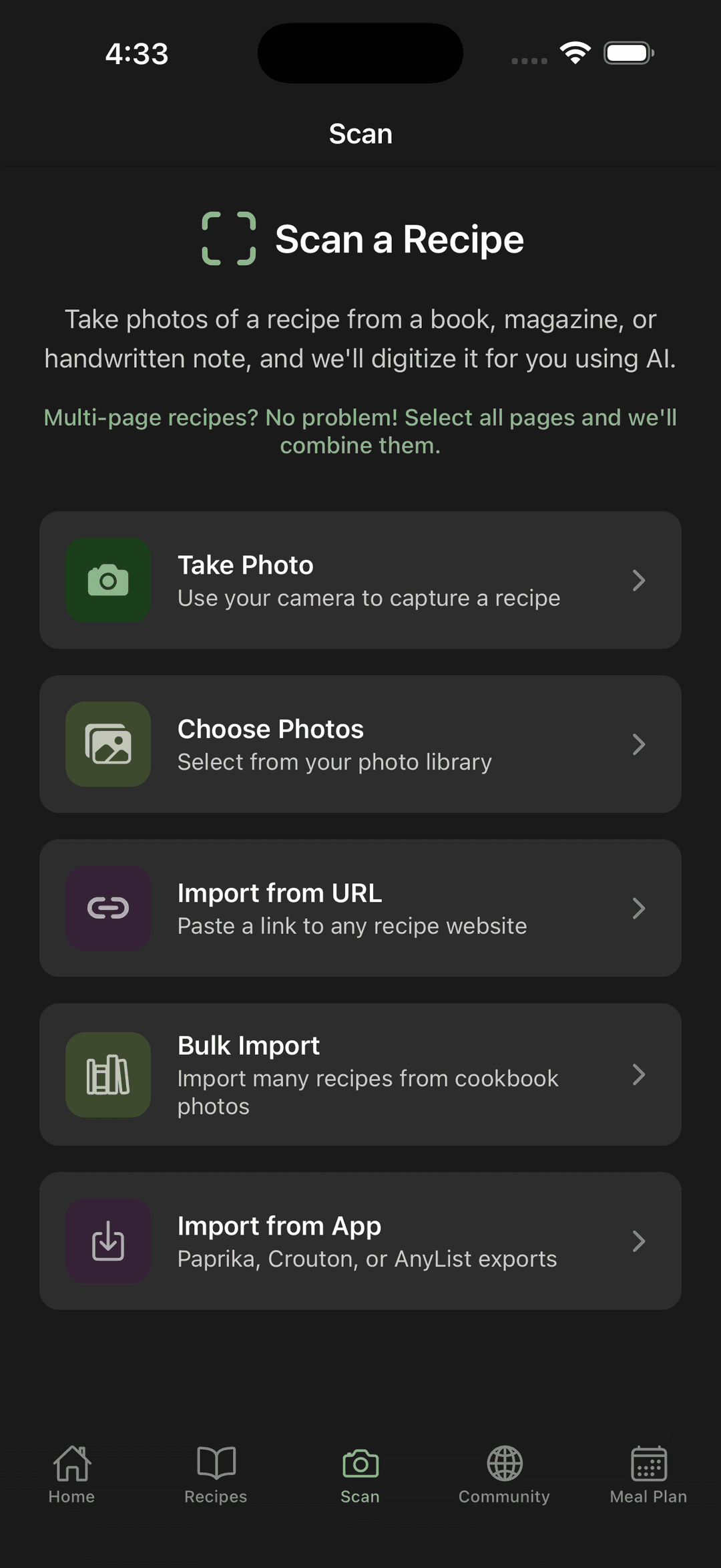 TasteArchive — Scan & import recipes